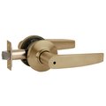 Schlage Grade 2 Tubular Lock, Privacy Function, Non-Keyed, Jupiter Lever, Antique Brass Finish, Non-Handed S40D JUP 609